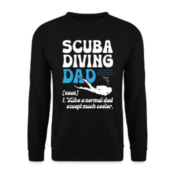 Scuba Diving Dad - Unisex Pullover - Schwarz - Vorne - Alina (178cm) & Michal (187cm)