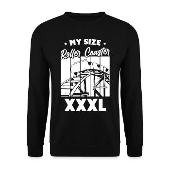 My Size Roller Coaster XXXL - Unisex Pullover - Schwarz - Vorne - Alina (178cm) & Michal (187cm)