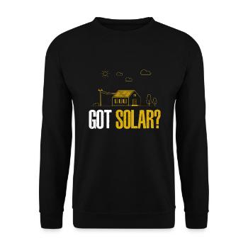 L’énergie solaire a des panneaux solaires drôles d’énergie solaire - Sweat-shirt Unisexe - noir - Devant - Alina (178cm) & Michal (187cm)