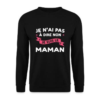 Mutter Familie Mama Geschenk - Unisex Pullover - Schwarz - Vorne - Alina (178cm) & Michal (187cm)
