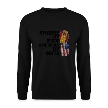 Spanisch Spanien Spanische Wurzeln Geschenk - Unisex Pullover - Schwarz - Vorne - Alina (178cm) & Michal (187cm)
