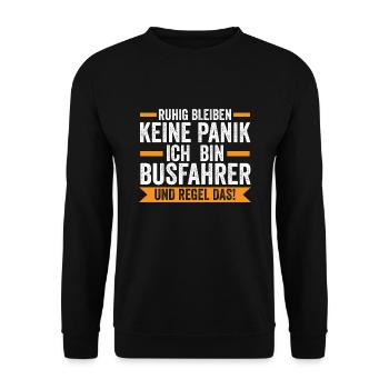 Busfahrer Job Busfahren Geschenk - Unisex Pullover - Schwarz - Vorne - Alina (178cm) & Michal (187cm)