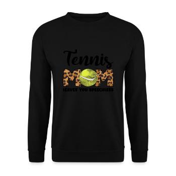 Tennis Mama Tennisspiel Tennis Geschenk - Unisex Pullover - Schwarz - Vorne - Alina (178cm) & Michal (187cm)