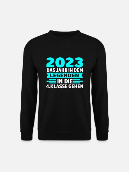 4.Klasse 2023 Anfang Viertklässler Geschenk - Unisex Pullover - Schwarz