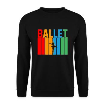 Ballett Retro-Design Ballett Geschenk - Unisex Pullover - Schwarz - Vorne - Alina (178cm) & Michal (187cm)