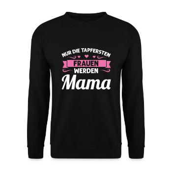 Mutter Mutter Tag Mama Geschenk - Unisex Pullover - Schwarz - Vorne - Alina (178cm) & Michal (187cm)