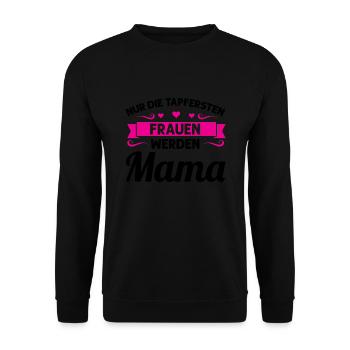 Mutter Mutter Tag Mama Geschenk - Unisex Pullover - Schwarz - Vorne - Alina (178cm) & Michal (187cm)
