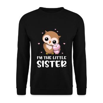 Je suis la petite soeur - petite soeur chouette - Sweat-shirt Unisexe - noir - Devant - Alina (178cm) & Michal (187cm)