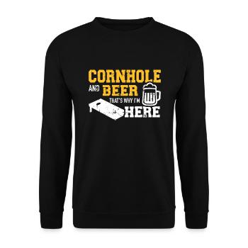 Cornhole - Sweat-shirt Unisexe - noir - Devant - Alina (178cm) & Michal (187cm)