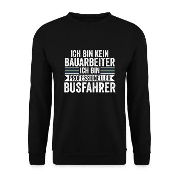 Busfahrer Job Schulbus Geschenk - Unisex Pullover - Schwarz - Vorne - Alina (178cm) & Michal (187cm)