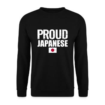 Proud Japanese Japan Japanese Flag Japanese - Unisex Sweatshirt - black - Front - Alina (178cm) & Michal (187cm)
