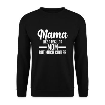 Mama Oma Oma Geschenk - Unisex Pullover - Schwarz - Vorne - Alina (178cm) & Michal (187cm)