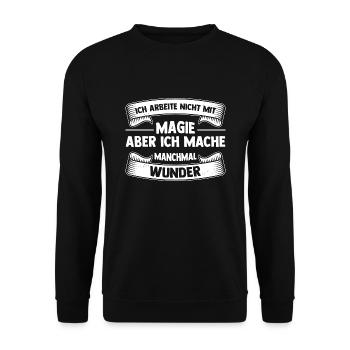 Handwerker Beruf Heimwerken Geschenk - Unisex Pullover - Schwarz - Vorne - Alina (178cm) & Michal (187cm)