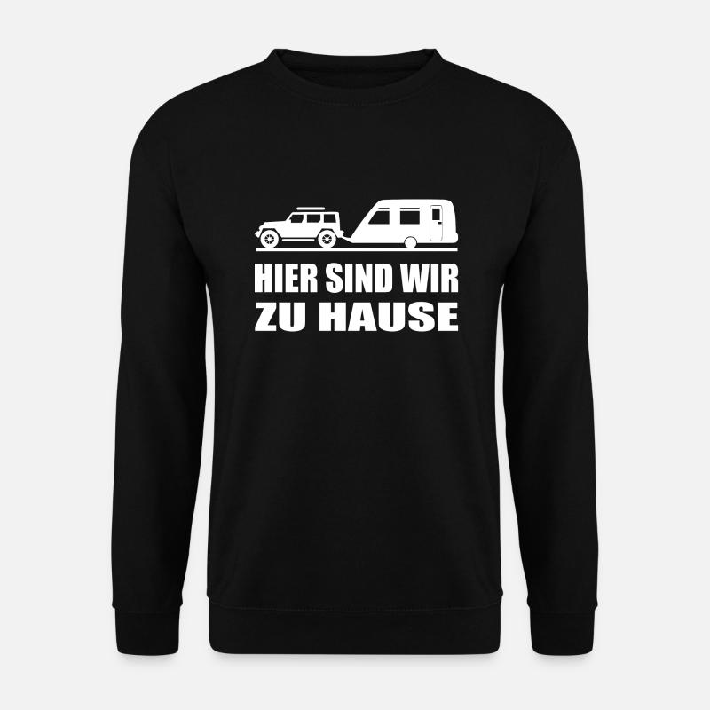 camping - Unisex Pullover - Schwarz