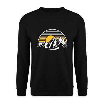les montagnes - Sweat-shirt Unisexe - noir - Devant - Alina (178cm) & Michal (187cm)