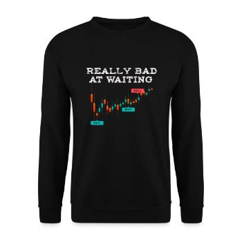 Crypto-monnaie vraiment mauvais à attendre impatiemment T - Sweat-shirt Unisexe - noir - Devant - Alina (178cm) & Michal (187cm)