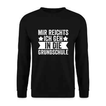 Grundschule Lehrer Lehrerin Geschenk - Unisex Pullover - Schwarz - Vorne - Alina (178cm) & Michal (187cm)