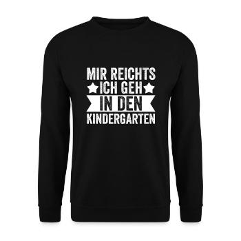 Kindergarten Erzieher Erzieherin Geschenk - Unisex Pullover - Schwarz - Vorne - Alina (178cm) & Michal (187cm)