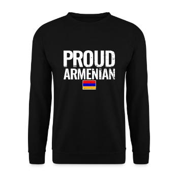 Proud Armenian Armenia Armenian Flag - Unisex Sweatshirt - black - Front - Alina (178cm) & Michal (187cm)
