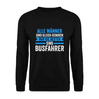 Busfahrer Job Busfahren Geschenk - Unisex Pullover - Schwarz - Vorne - Alina (178cm) & Michal (187cm)