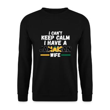 Jamaika Jamaikanische Flagge Jamaikanisches Gesche - Unisex Pullover - Schwarz - Vorne - Alina (178cm) & Michal (187cm)
