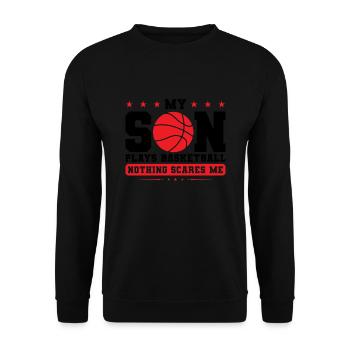 Basketball Sohn Basketball Mutter Sport Geschenk - Unisex Pullover - Schwarz - Vorne - Alina (178cm) & Michal (187cm)