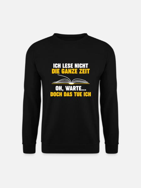 Lesen Bücher Leser Geschenk - Unisex Pullover - Schwarz
