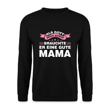 Mutter Familie Mama Geschenk - Unisex Pullover - Schwarz - Vorne - Alina (178cm) & Michal (187cm)
