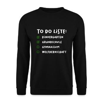 Grundschule Abschluss Grundschulabschluss Geschenk - Unisex Pullover - Schwarz - Vorne - Alina (178cm) & Michal (187cm)