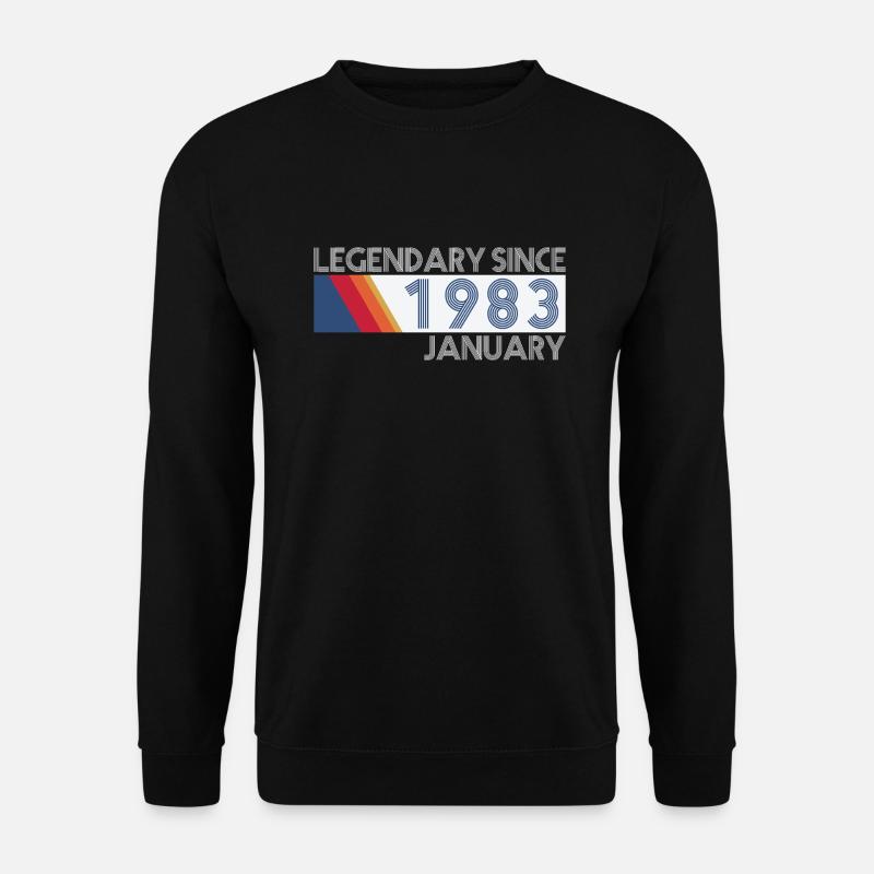 Retro SiFi Legendary since January 1983 - Geburtst - Unisex Pullover - Schwarz