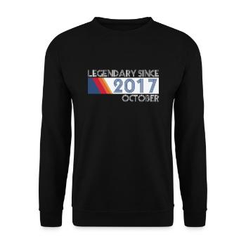 Retro SiFi Legendary since October 2017 - Born - Unisex Sweatshirt - black - Front - Alina (178cm) & Michal (187cm)
