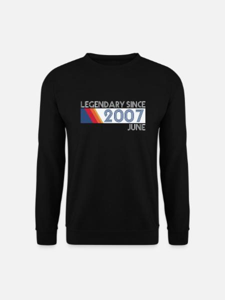 Retro SiFi Legendary since Juni 2007 - Geburtstag - Unisex Pullover - Schwarz