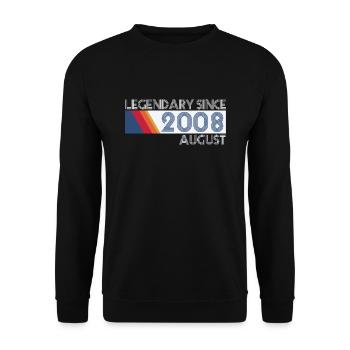 Retro SiFi Legendary depuis août 2008 - Jour de naissance - Sweat-shirt Unisexe - noir - Devant - Alina (178cm) & Michal (187cm)