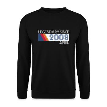 Retro SiFi Legendary depuis avril 2008 - Anniversaire - Sweat-shirt Unisexe - noir - Devant - Alina (178cm) & Michal (187cm)