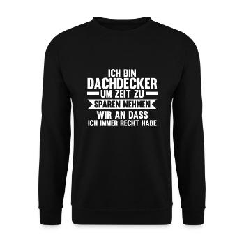Dachdecker Beruf Dachdecken Geschenk - Unisex Pullover - Schwarz - Vorne - Alina (178cm) & Michal (187cm)