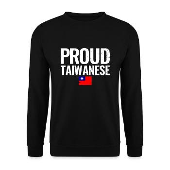 Proud Taiwanese Taiwan Taiwanese Flag - Unisex Sweatshirt - black - Front - Alina (178cm) & Michal (187cm)