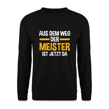Meister Prüfung Meisterprüfung Geschenk - Unisex Pullover - Schwarz - Vorne - Alina (178cm) & Michal (187cm)