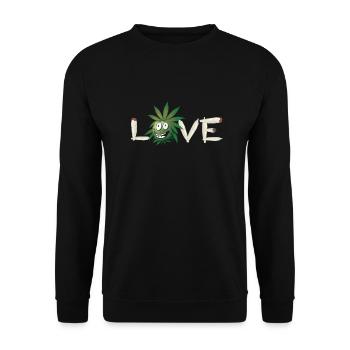 Mauvaise herbe d’amour - Sweat-shirt Unisexe - noir - Devant - Alina (178cm) & Michal (187cm)