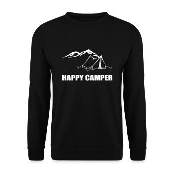 camping - Unisex Pullover - Schwarz - Vorne - Alina (178cm) & Michal (187cm)