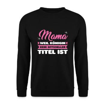 Mutter Familie Mama Geschenk - Unisex Pullover - Schwarz - Vorne - Alina (178cm) & Michal (187cm)