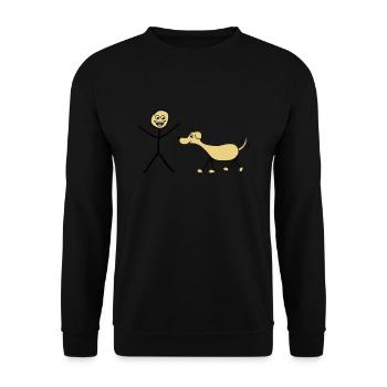 Ich und Hund - Unisex Pullover - Schwarz - Vorne - Alina (178cm) & Michal (187cm)