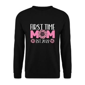 mother mum mom mum Geschenk - Unisex Pullover - Schwarz - Vorne - Alina (178cm) & Michal (187cm)
