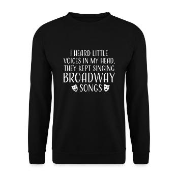 Theater Broadway-Musical Geschenk - Unisex Pullover - Schwarz - Vorne - Alina (178cm) & Michal (187cm)