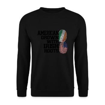 Irland Irisch Irische Wurzeln Geschenk - Unisex Pullover - Schwarz - Vorne - Alina (178cm) & Michal (187cm)
