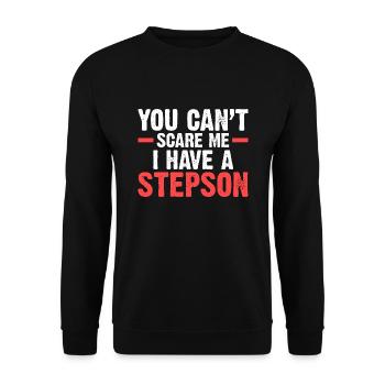 Bonus Papa Bonus Papa-Opa Stiefvater Geschenk - Unisex Pullover - Schwarz - Vorne - Alina (178cm) & Michal (187cm)