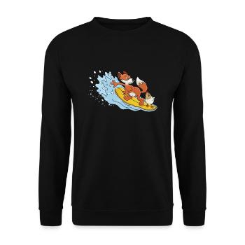 KOT UND GOUPI - Unisex Pullover - Schwarz - Vorne - Alina (178cm) & Michal (187cm)