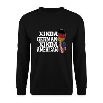 Deutschland Deutsch Deutsche Wurzeln Geschenk - Unisex Pullover - Schwarz - Vorne - Alina (178cm) & Michal (187cm)