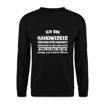 Handwerker Beruf Handwerk Geschenk - Unisex Pullover - Schwarz - Vorne - Alina (178cm) & Michal (187cm)