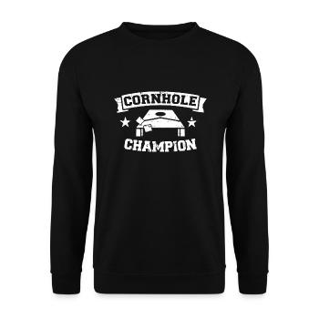 Cornhole - Unisex Pullover - Schwarz - Vorne - Alina (178cm) & Michal (187cm)
