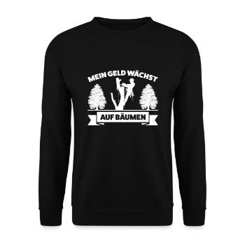 Baumkletterer Arborist Forstwirt Geschenk - Unisex Pullover - Schwarz - Vorne - Alina (178cm) & Michal (187cm)